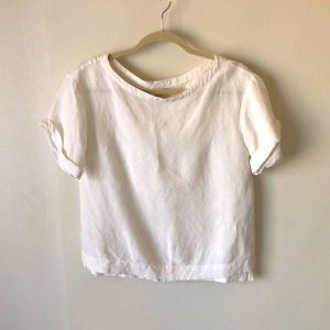 White Linen Blouse Summer